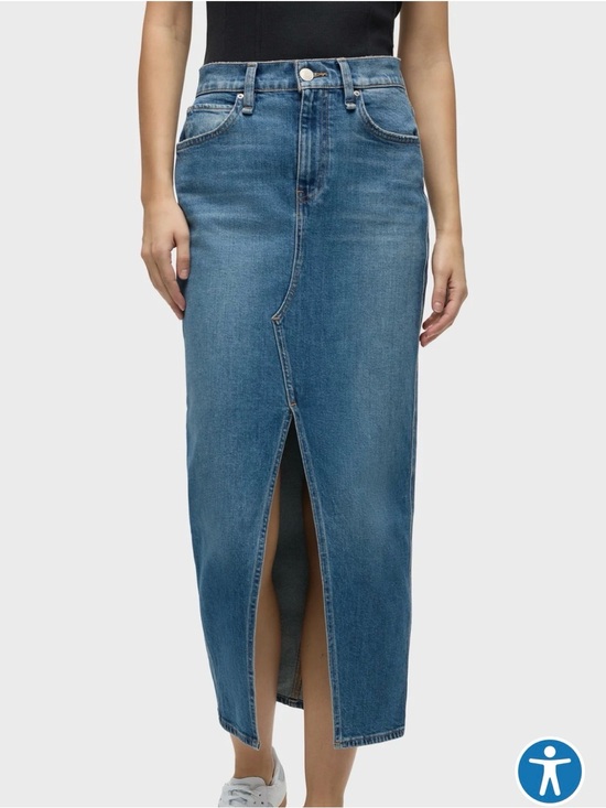 Hudson Jeans Dresses & Skirts - Hudson Jeans Blue Straight-Leg Denim Skirt with Front Slit